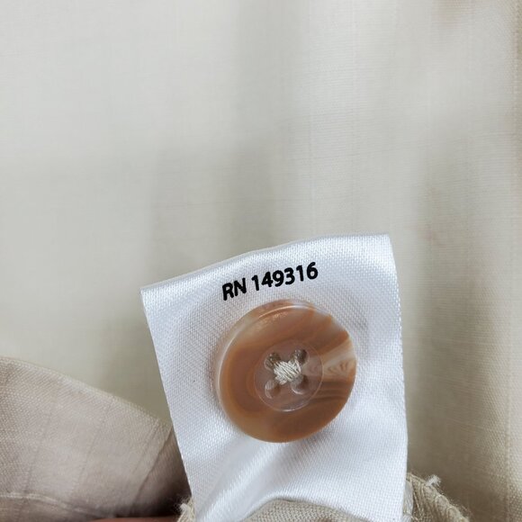 Line of Trade Khaki Utility Button Up Long Sleeve Chore Shirt Size Large - Picture 9 of 10